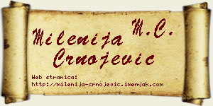 Milenija Crnojević vizit kartica